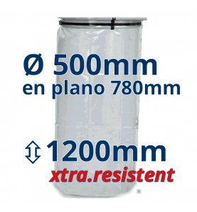 Bolsa de aspirador industrial para polvo y virutas de alta resistencia 500 x 1200 x 78cm