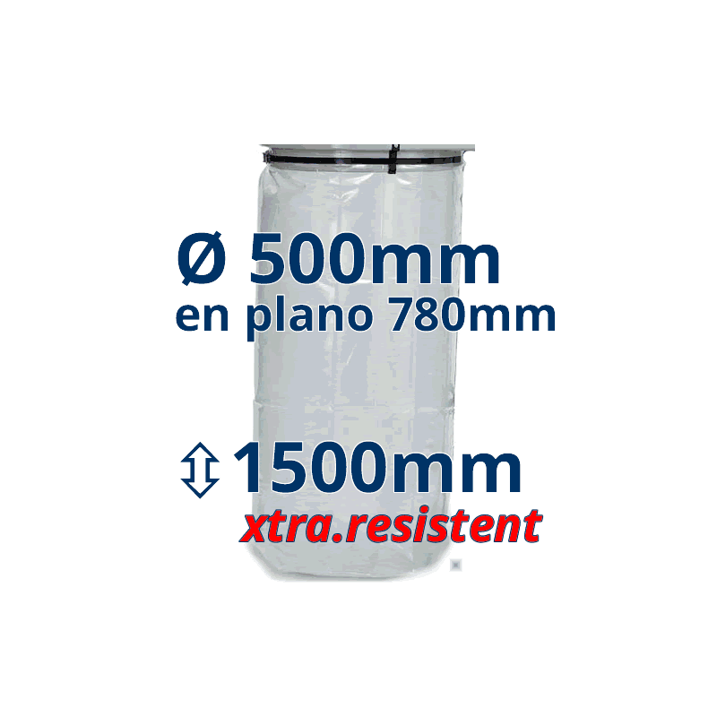 Bolsa de aspirador industrial para polvo y virutas de alta resistencia 500 x 1500 x 78cm