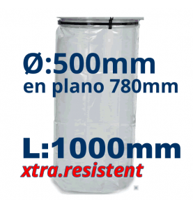 Bolsa de aspirador industrial para polvo y virutas de alta resistencia 500 x 1000 x 78cm
