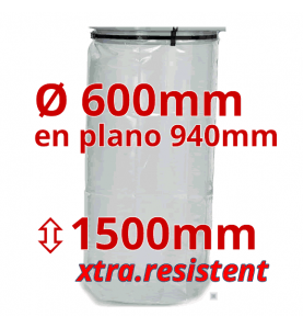 Bolsa de aspirador industrial para polvo y virutas de alta resistencia 600 x 1500 x 94cm